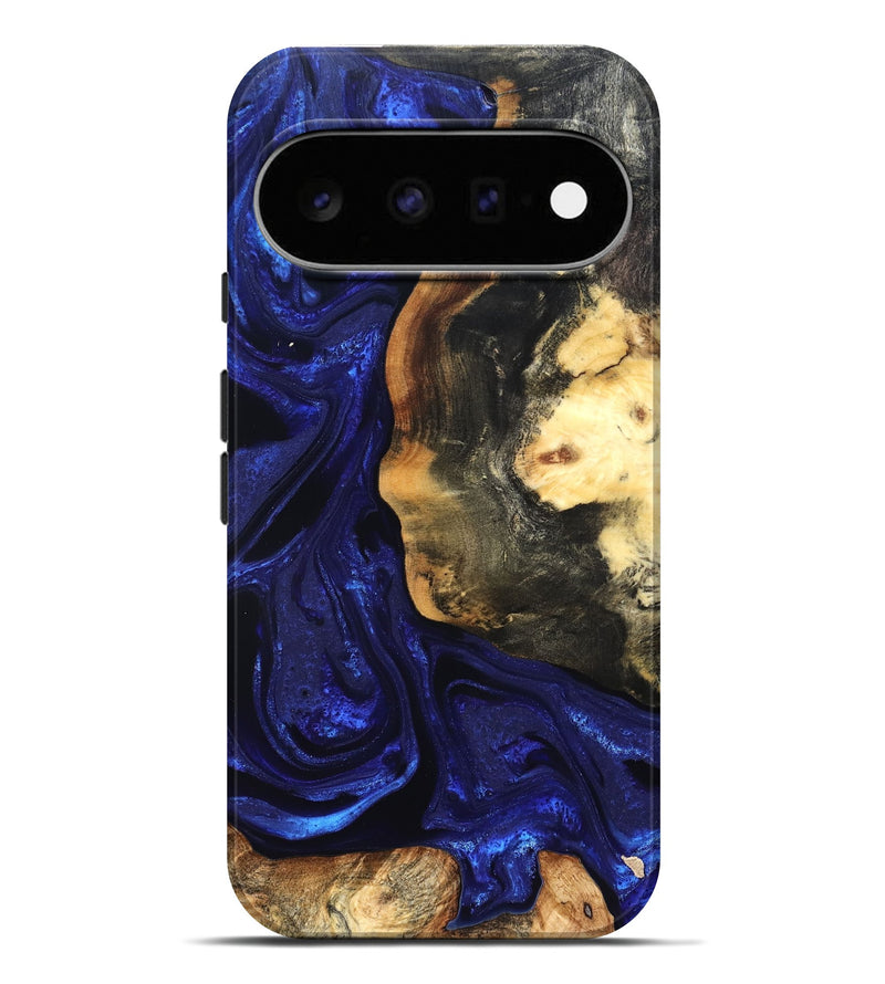 Pixel 11 Pro XL Wood Live Edge Phone Case - Rheta (Blue, 824974)