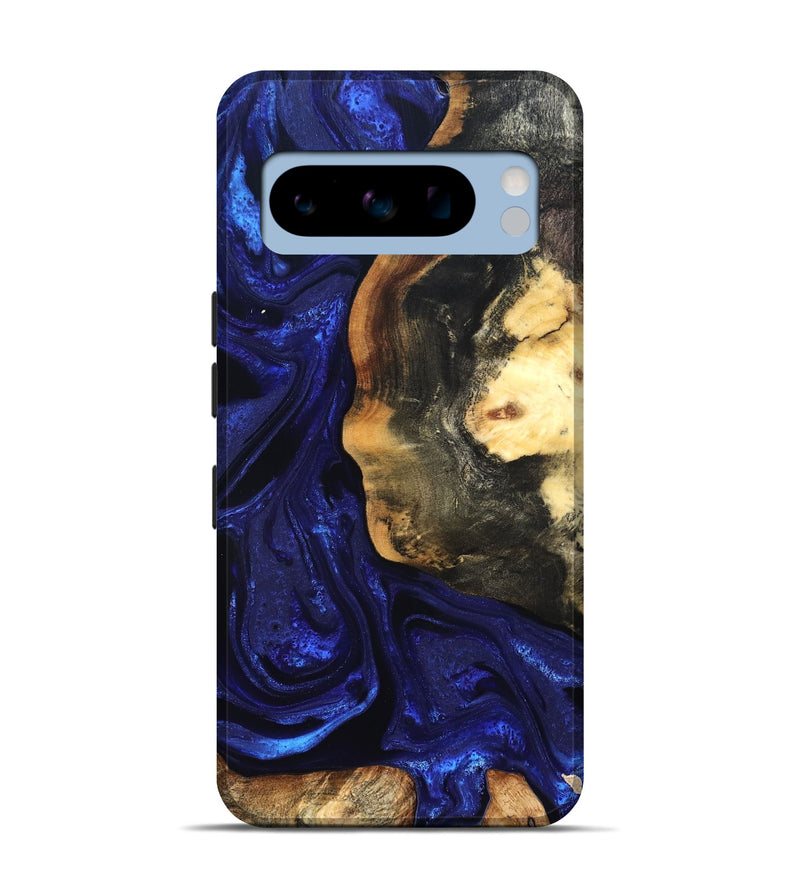 Pixel 8 Pro Wood Live Edge Phone Case - Rheta (Blue, 824974)