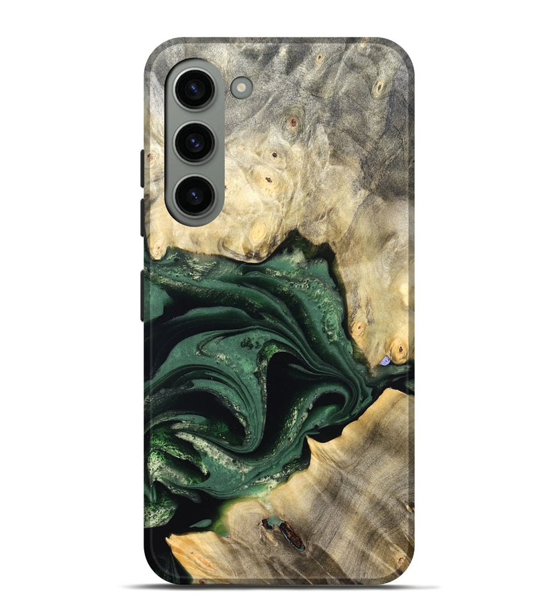Galaxy S23 Plus Wood Live Edge Phone Case - Darien (Green, 824975)