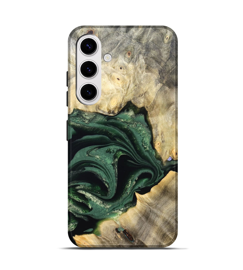 Galaxy S25 Wood Live Edge Phone Case - Darien (Green, 824975)