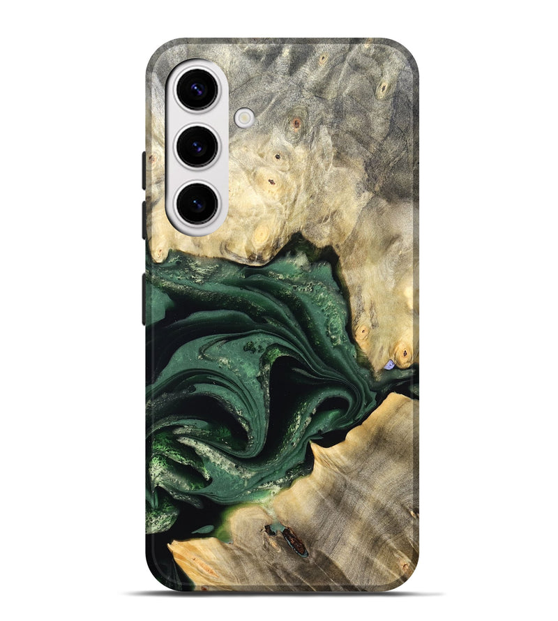 Galaxy S25 Plus Wood Live Edge Phone Case - Darien (Green, 824975)