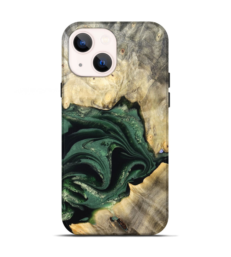 iPhone 13 Wood Live Edge Phone Case - Darien (Green, 824975)