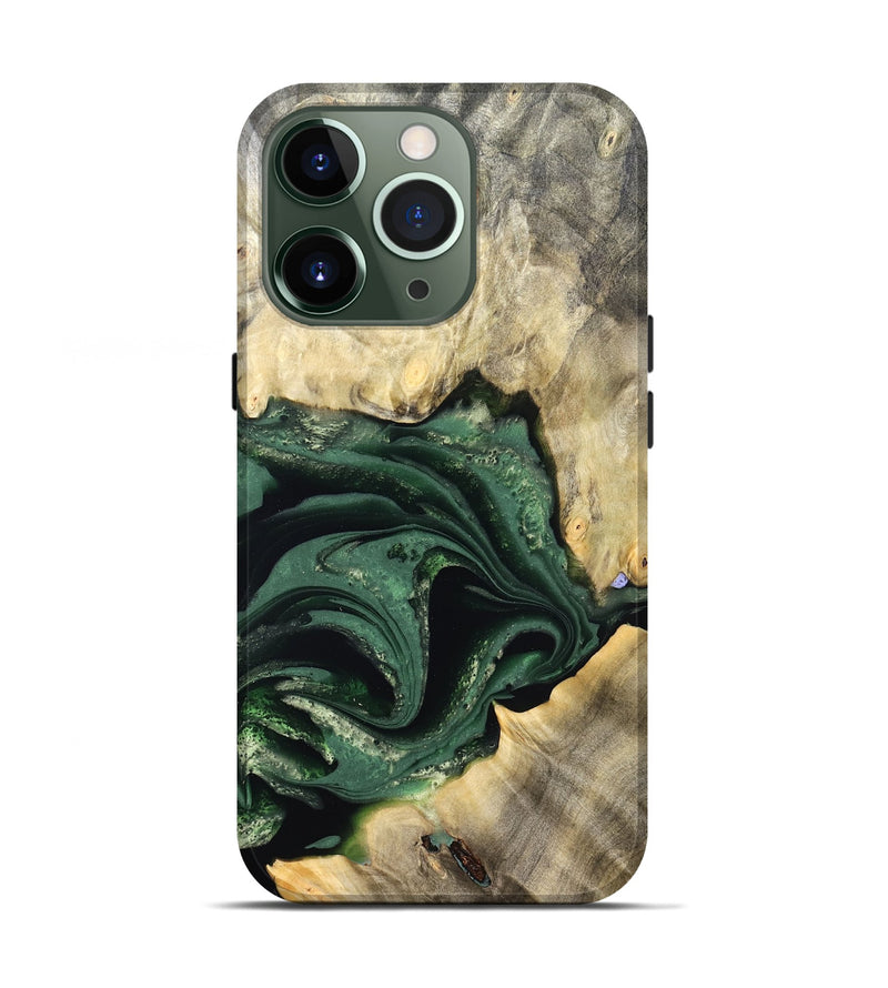 iPhone 13 Pro Wood Live Edge Phone Case - Darien (Green, 824975)