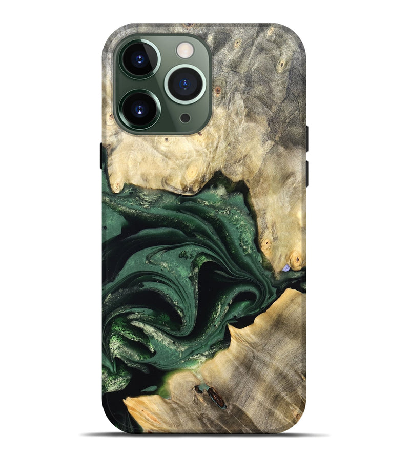 iPhone 13 Pro Max Wood Live Edge Phone Case - Darien (Green, 824975)