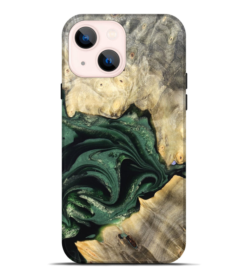 iPhone 14 Plus Wood Live Edge Phone Case - Darien (Green, 824975)