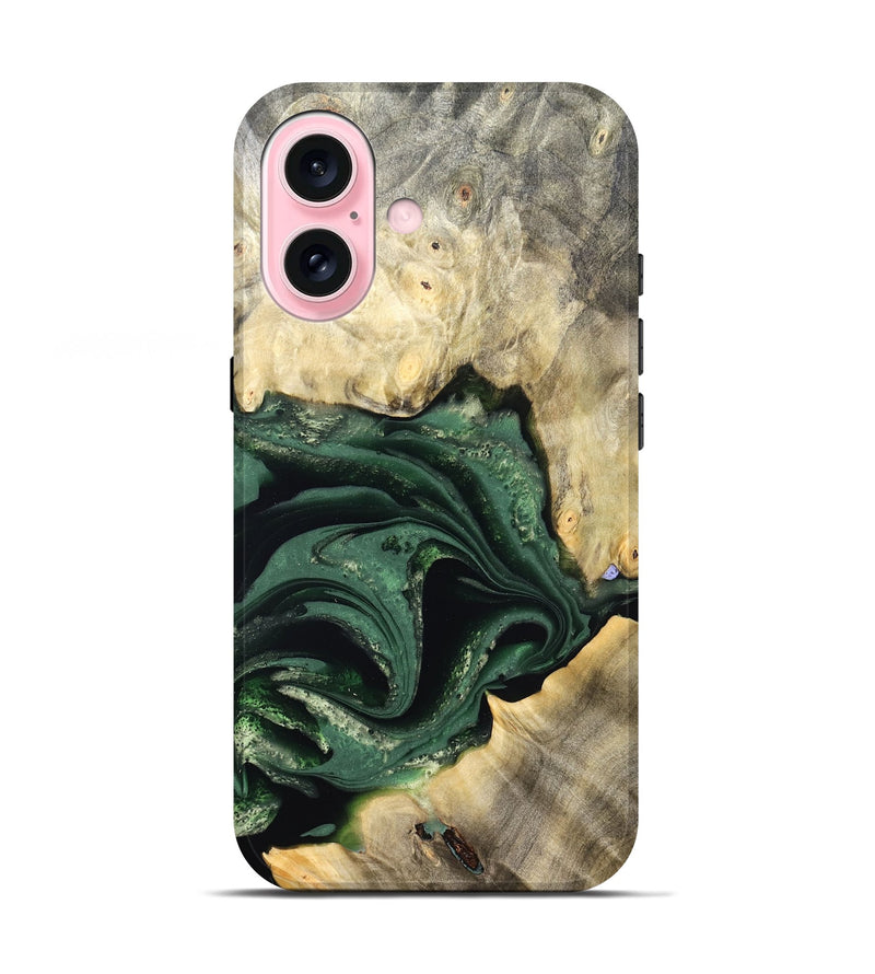 iPhone 17 Wood Live Edge Phone Case - Darien (Green, 824975)