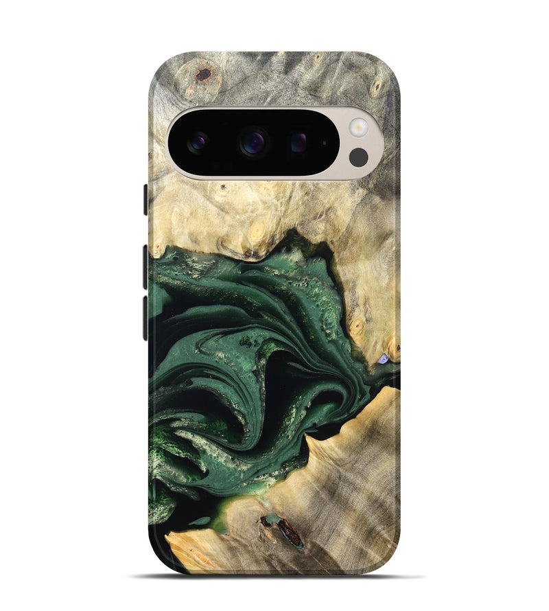 Pixel 10 Wood Live Edge Phone Case - Darien (Green, 824975)