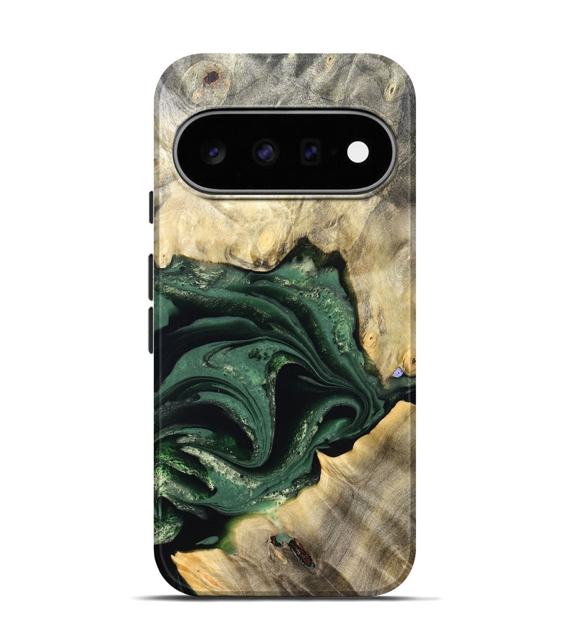 Pixel 11 Pro Wood Live Edge Phone Case - Darien (Green, 824975)