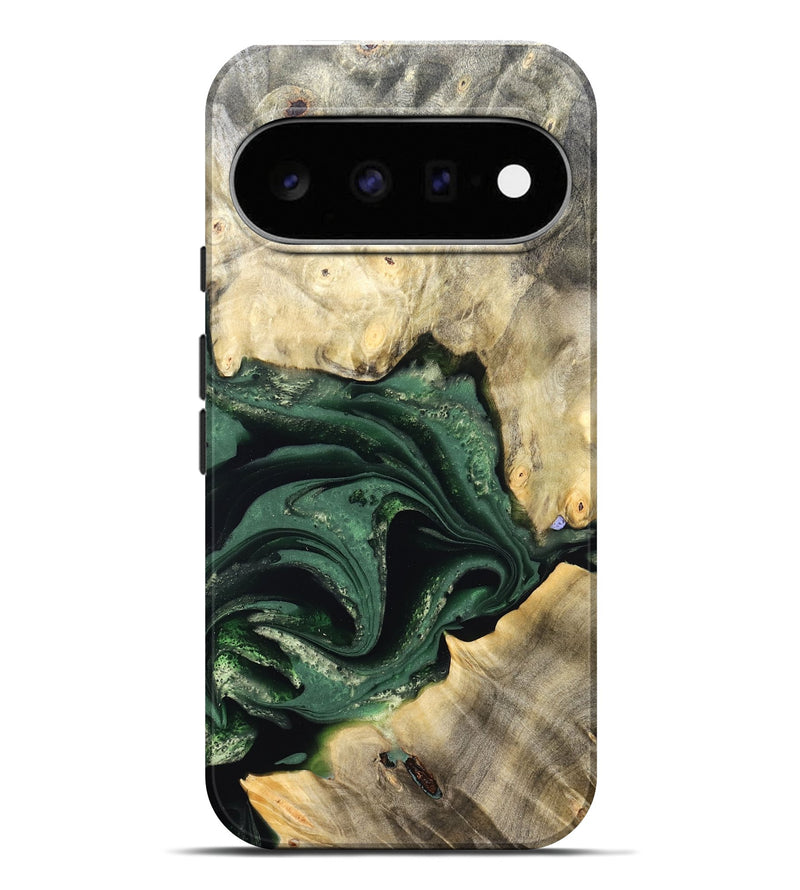 Pixel 11 Pro XL Wood Live Edge Phone Case - Darien (Green, 824975)