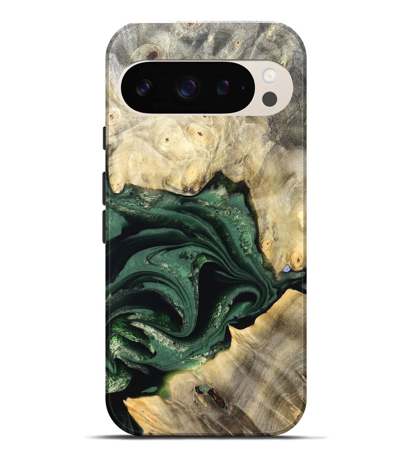 Pixel 9 Pro XL Wood Live Edge Phone Case - Darien (Green, 824975)