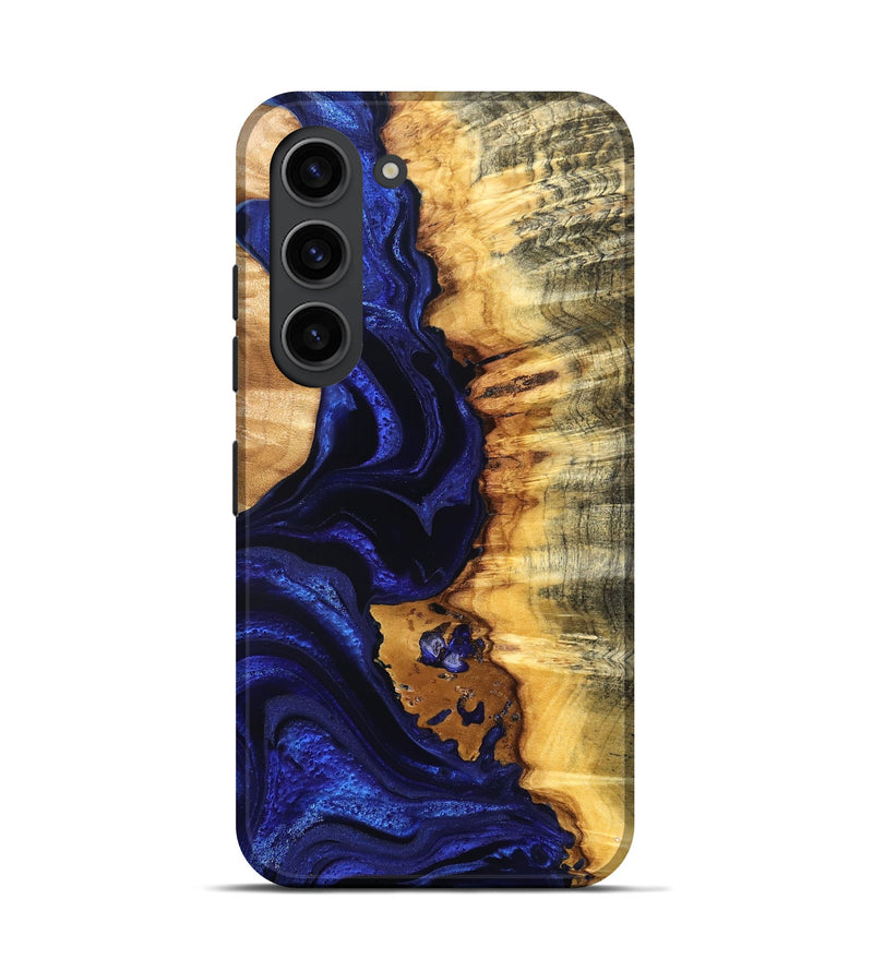 Galaxy S23 Wood Live Edge Phone Case - Stefan (Blue, 824976)