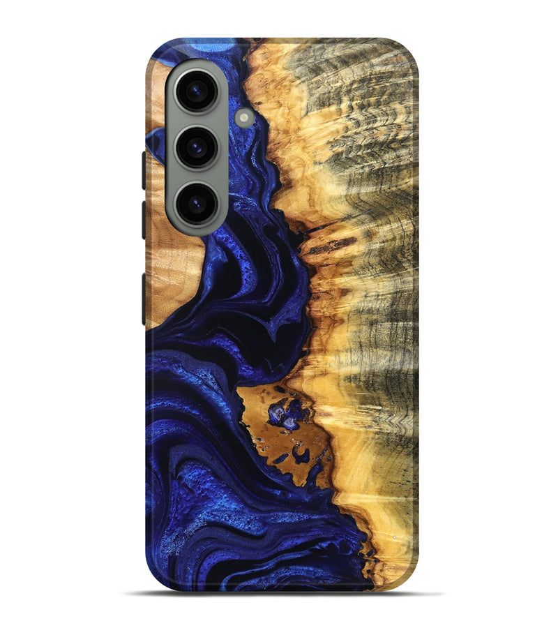 Galaxy S24 Plus Wood Live Edge Phone Case - Stefan (Blue, 824976)