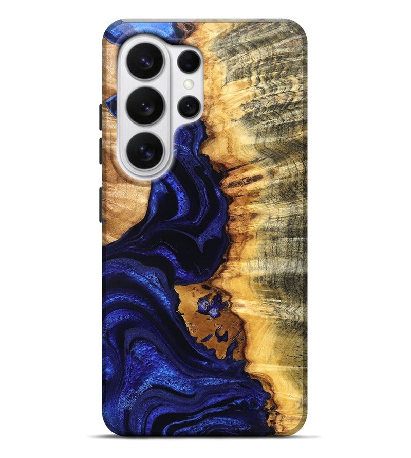 Galaxy S26 Ultra Wood Live Edge Phone Case - Stefan (Blue, 824976)