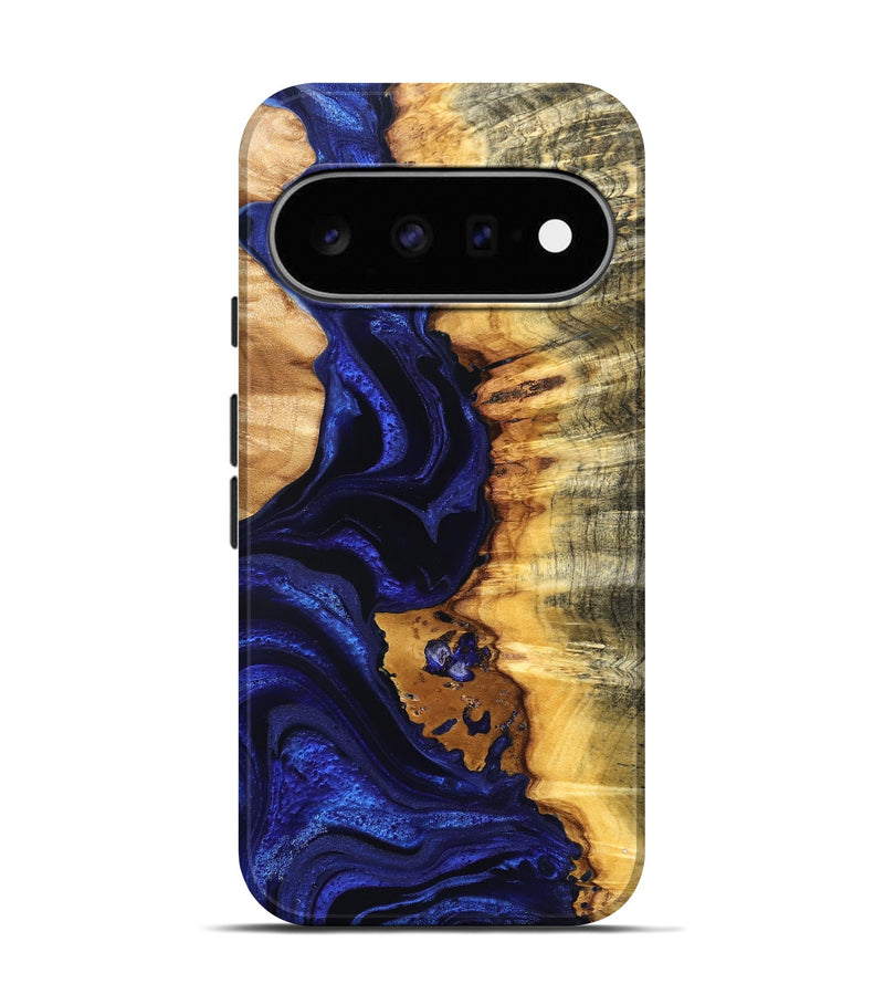Pixel 11 Pro Wood Live Edge Phone Case - Stefan (Blue, 824976)