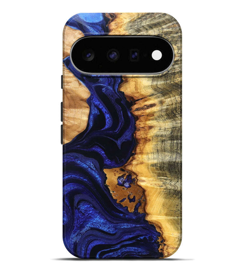 Pixel 11 Pro XL Wood Live Edge Phone Case - Stefan (Blue, 824976)