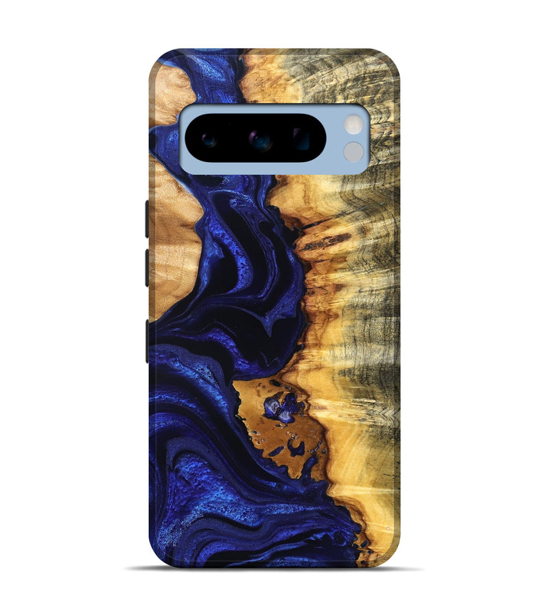 Pixel 8 Pro Wood Live Edge Phone Case - Stefan (Blue, 824976)