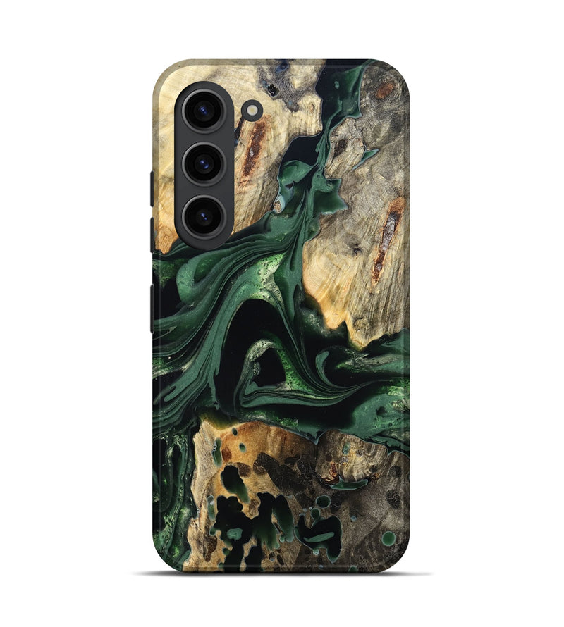 Galaxy S23 Wood Live Edge Phone Case - Wendy (Green, 824977)