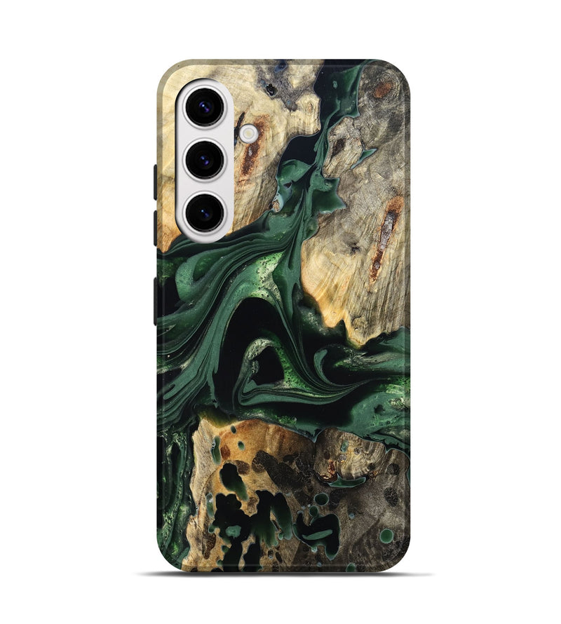 Galaxy S25 Wood Live Edge Phone Case - Wendy (Green, 824977)