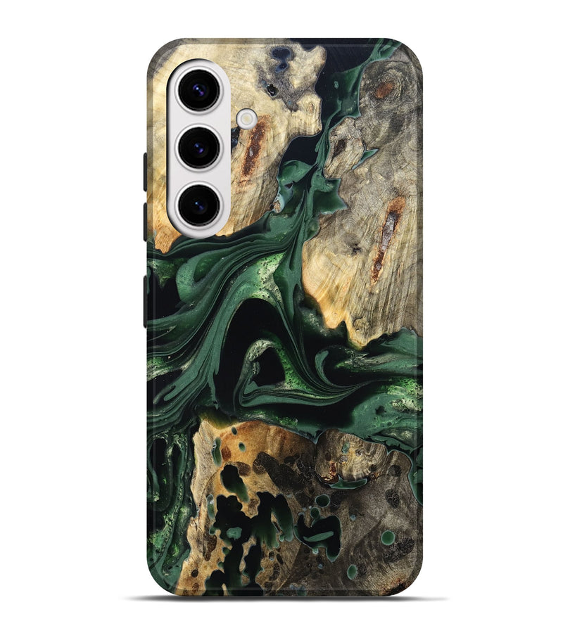 Galaxy S25 Plus Wood Live Edge Phone Case - Wendy (Green, 824977)