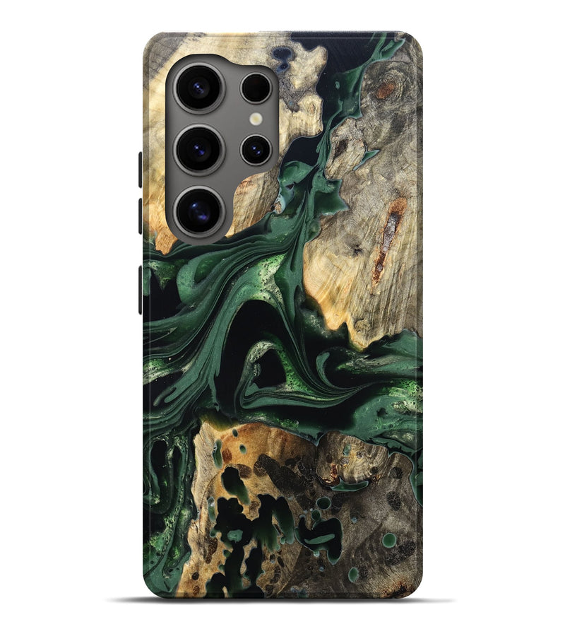 Galaxy S25 Ultra Wood Live Edge Phone Case - Wendy (Green, 824977)