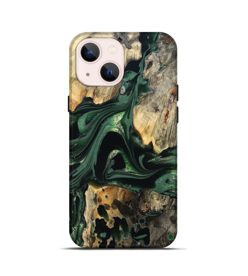iPhone 13 mini Wood Live Edge Phone Case - Wendy (Green, 824977)