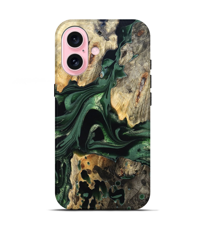 iPhone 17 Wood Live Edge Phone Case - Wendy (Green, 824977)
