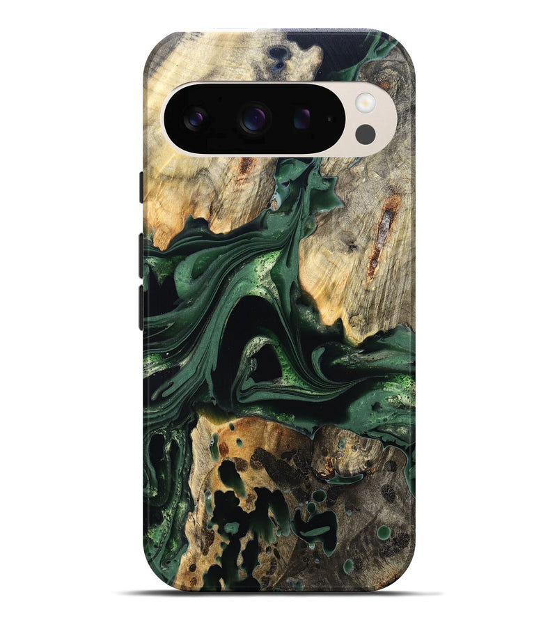 Pixel 10 Pro XL Wood Live Edge Phone Case - Wendy (Green, 824977)