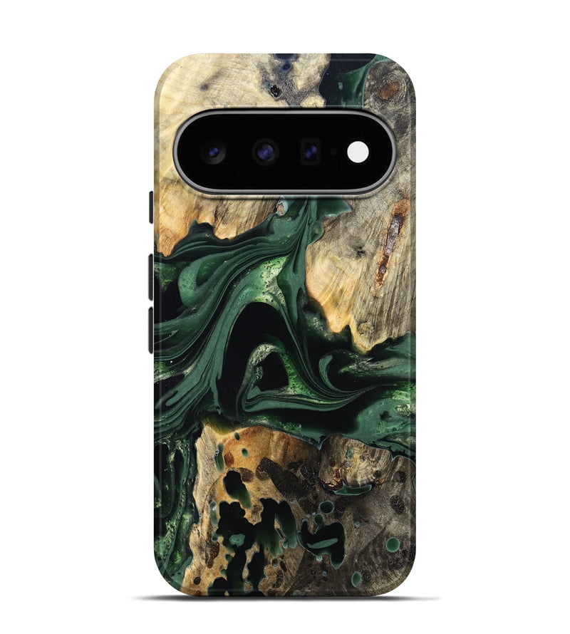 Pixel 11 Pro Wood Live Edge Phone Case - Wendy (Green, 824977)