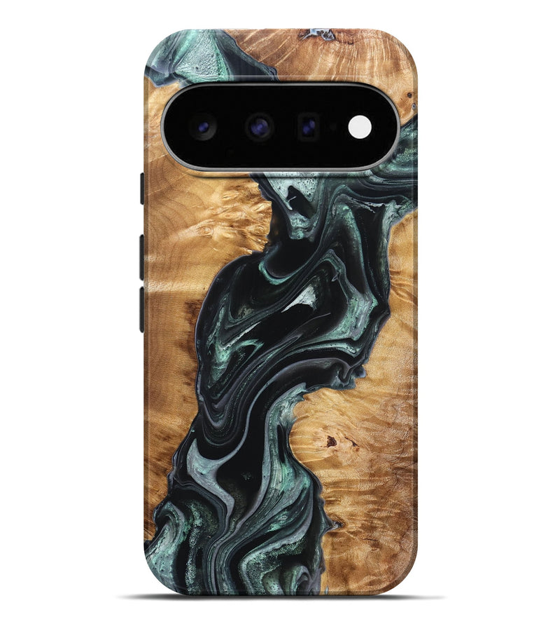 Pixel 11 Pro XL Wood Live Edge Phone Case - Minerva (Green, 824978)
