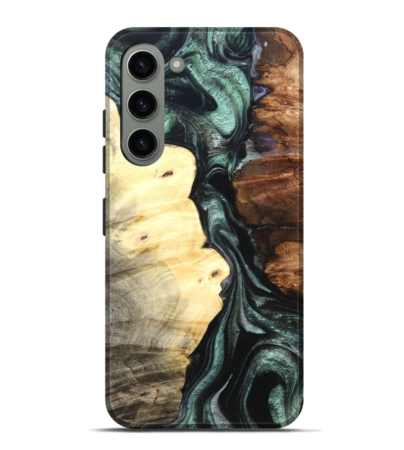 Galaxy S23 Plus Wood Live Edge Phone Case - Jaylin (Green, 824979)