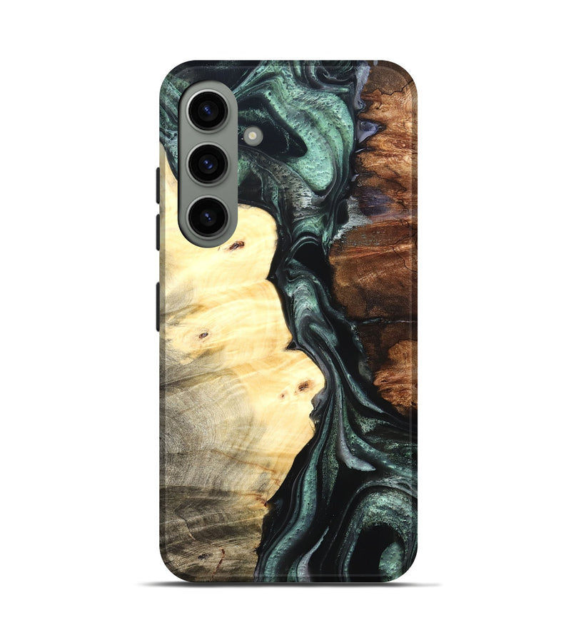 Galaxy S24 Wood Live Edge Phone Case - Jaylin (Green, 824979)