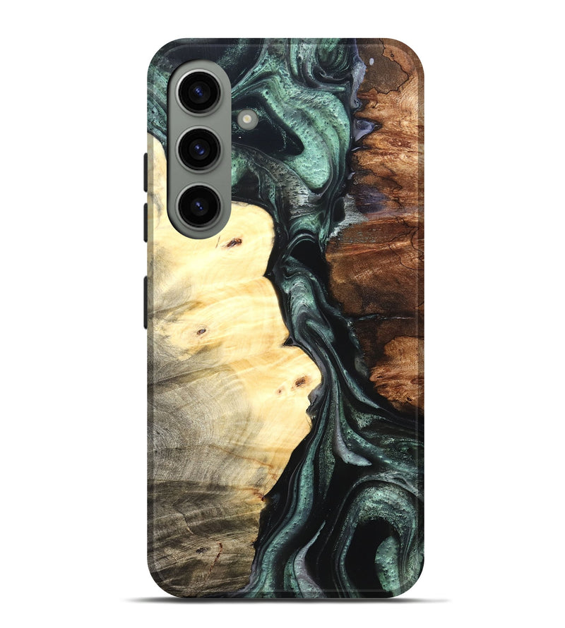 Galaxy S24 Plus Wood Live Edge Phone Case - Jaylin (Green, 824979)