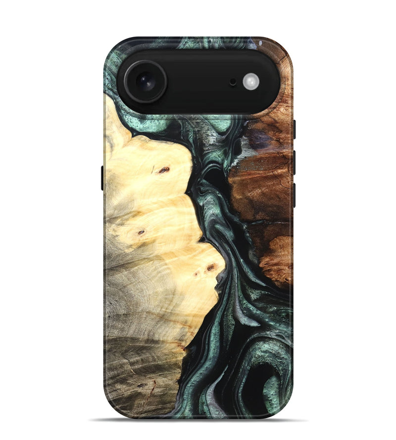 iPhone 17 Air Wood Live Edge Phone Case - Jaylin (Green, 824979)