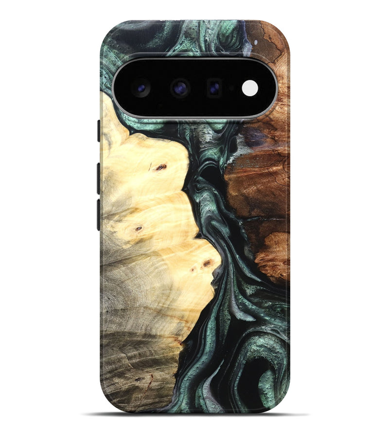Pixel 11 Pro XL Wood Live Edge Phone Case - Jaylin (Green, 824979)