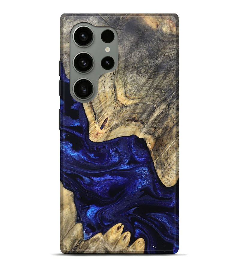 Galaxy S24 Ultra Wood Live Edge Phone Case - Simeon (Blue, 824984)