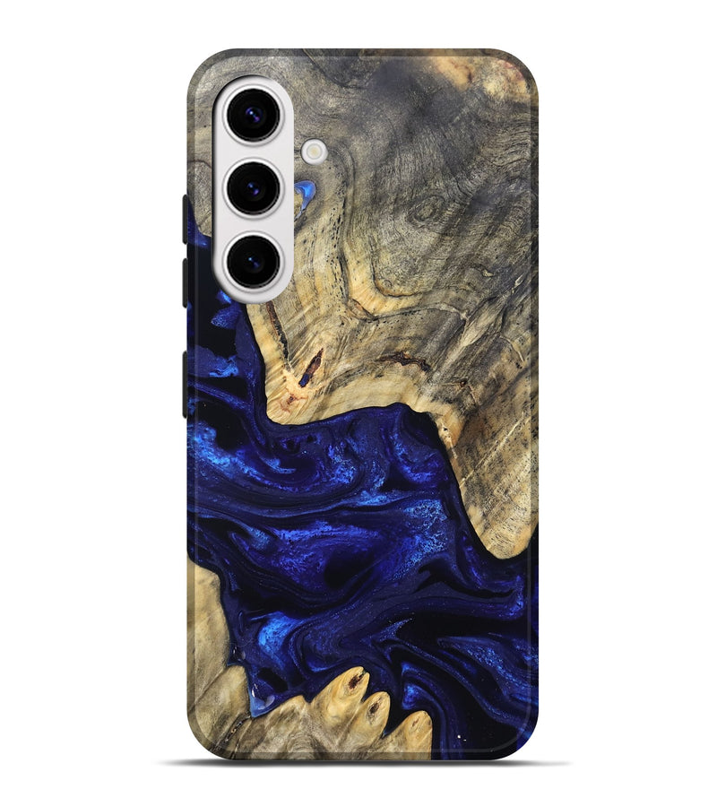 Galaxy S25 Plus Wood Live Edge Phone Case - Simeon (Blue, 824984)