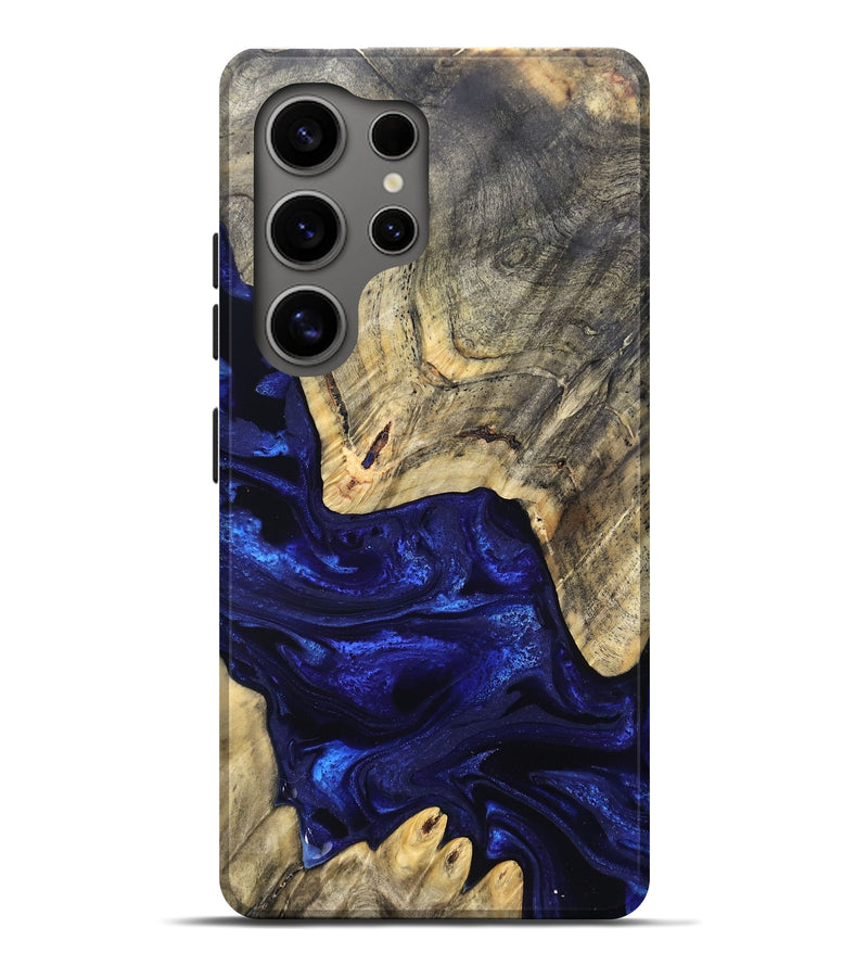 Galaxy S25 Ultra Wood Live Edge Phone Case - Simeon (Blue, 824984)