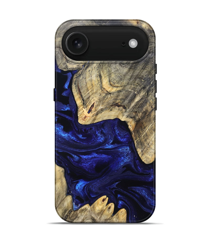 iPhone 17 Air Wood Live Edge Phone Case - Simeon (Blue, 824984)