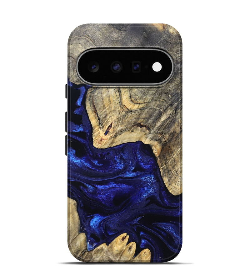 Pixel 11 Pro Wood Live Edge Phone Case - Simeon (Blue, 824984)