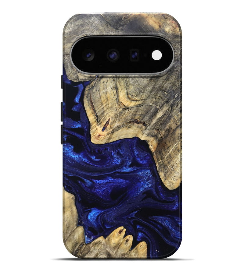 Pixel 11 Pro XL Wood Live Edge Phone Case - Simeon (Blue, 824984)