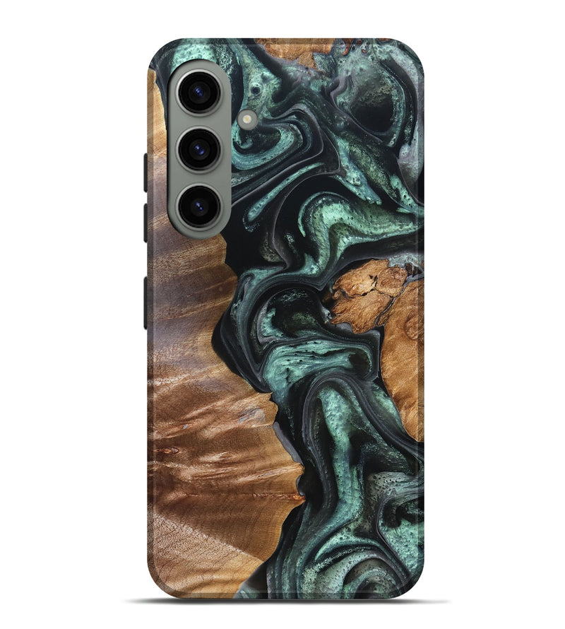 Galaxy S24 Plus Wood Live Edge Phone Case - Flor (Green, 824985)