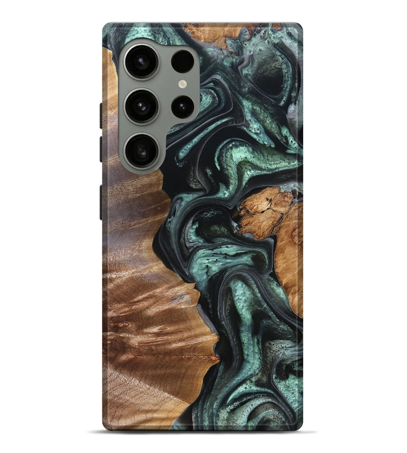 Galaxy S24 Ultra Wood Live Edge Phone Case - Flor (Green, 824985)