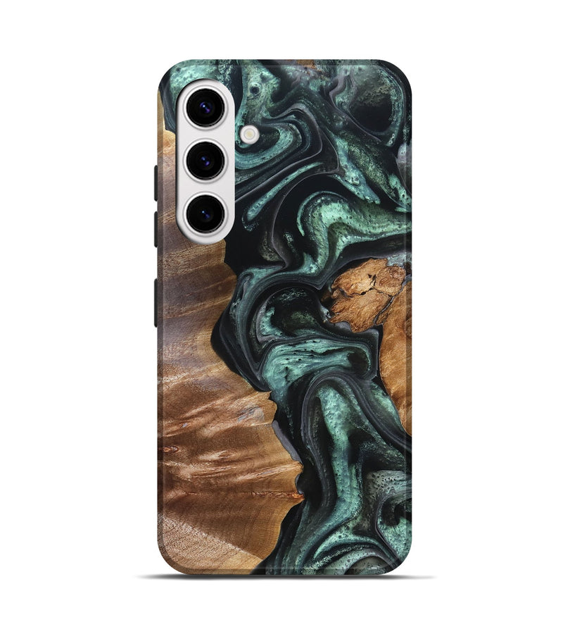Galaxy S25 Wood Live Edge Phone Case - Flor (Green, 824985)