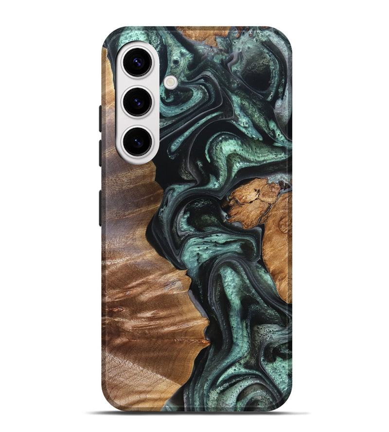 Galaxy S25 Plus Wood Live Edge Phone Case - Flor (Green, 824985)