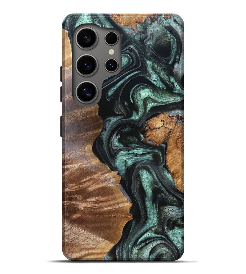 Galaxy S25 Ultra Wood Live Edge Phone Case - Flor (Green, 824985)