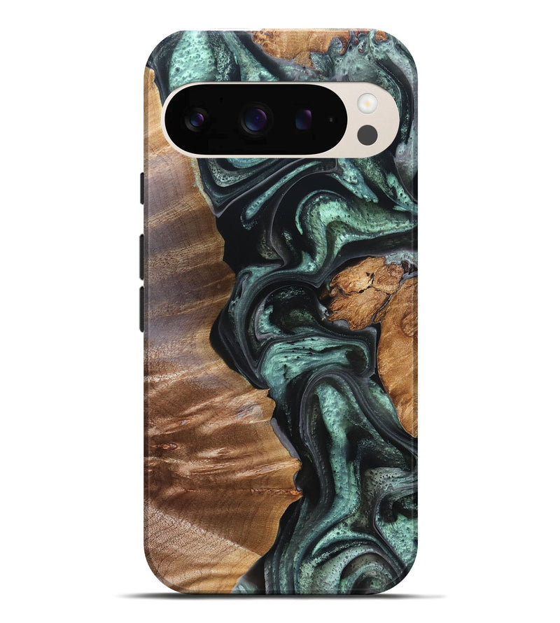 Pixel 10 Pro XL Wood Live Edge Phone Case - Flor (Green, 824985)