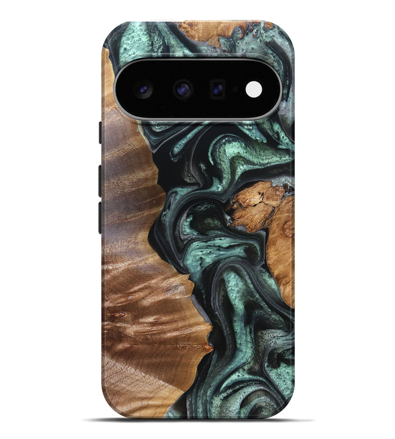 Pixel 11 Pro XL Wood Live Edge Phone Case - Flor (Green, 824985)