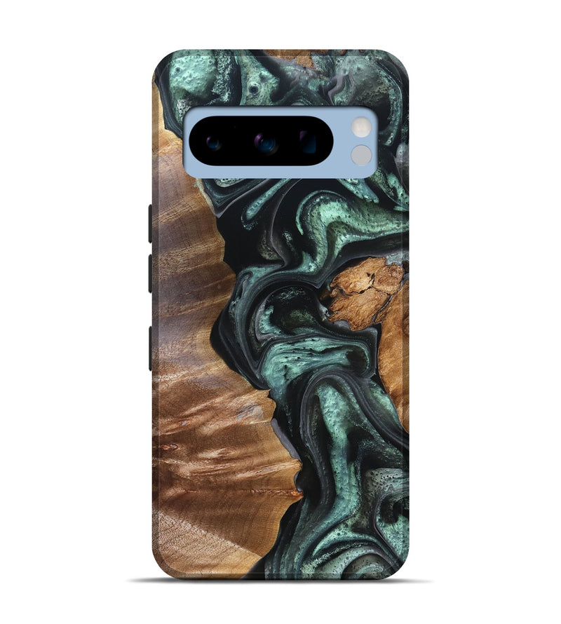 Pixel 8 Pro Wood Live Edge Phone Case - Flor (Green, 824985)