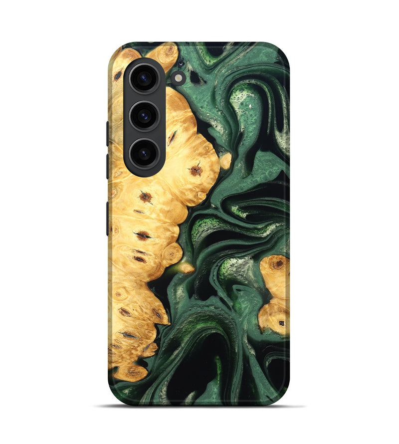 Galaxy S23 Wood Live Edge Phone Case - Sid (Green, 824986)