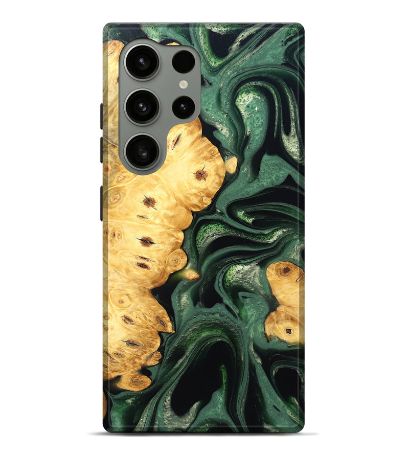 Galaxy S24 Ultra Wood Live Edge Phone Case - Sid (Green, 824986)
